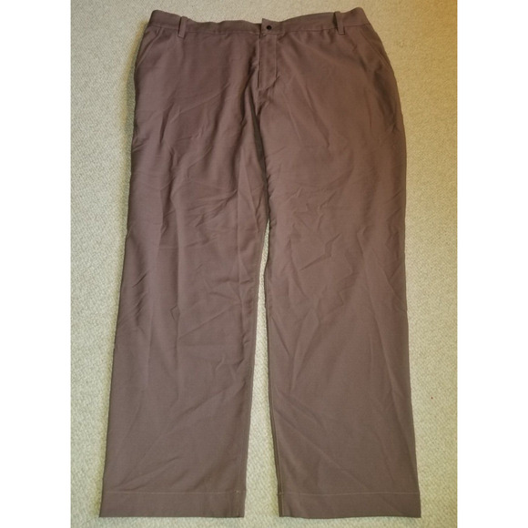 Mens Pants-NIKE-muted brown stretch "Dri-Fit" performance straight leg-40x30 - Picture 1 of 4